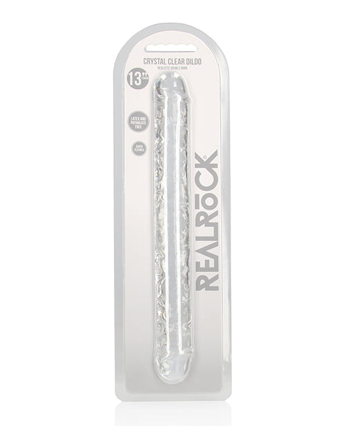 Shots RealRock Crystal Clear 13" Double Dildo - Transparent