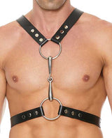 Shots Uomo Men's Harness w/Metal Bit - Black