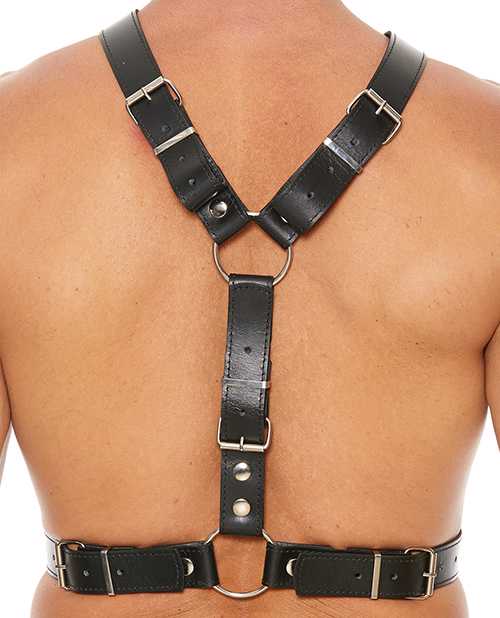 Shots Uomo Men's Harness w/Metal Bit - Black