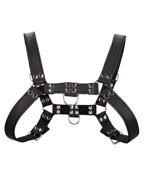 Shots Uomo Chest Bulldog Harness Large/XLarge - Black