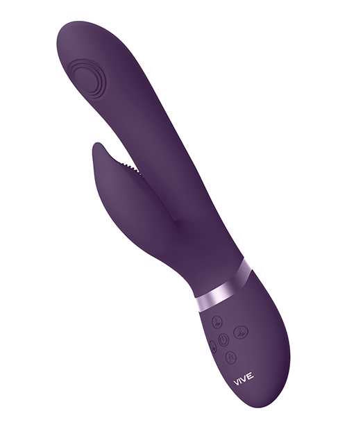 Vive Aimi Rechargeable Silicone Pulse Wave and Vibrating G-Spot Rabbit - Purple