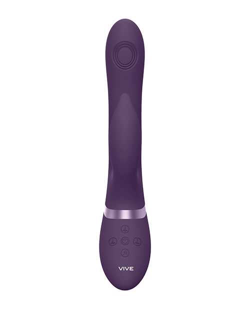 Vive Aimi Rechargeable Silicone Pulse Wave and Vibrating G-Spot Rabbit - Purple