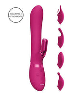 Vive Chou Rechargeable Silicone G-Spot Rabbit and Clitoral Stimulator - Pink