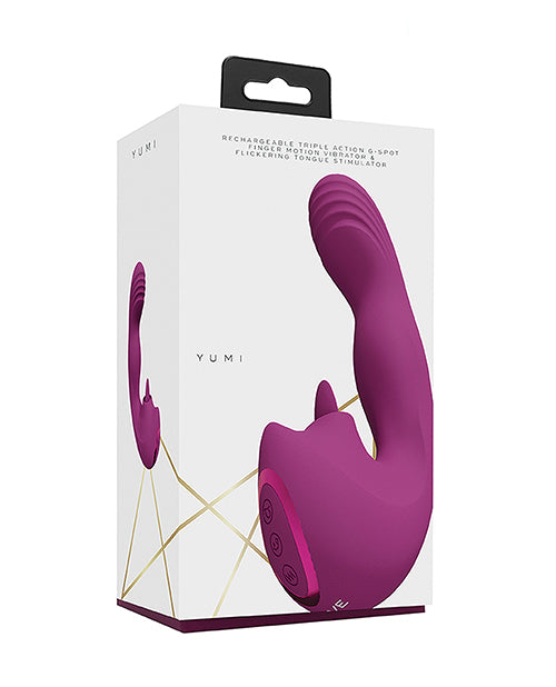 Shots Yumi Triple Action G-Spot Vibrator & Stimulator - Pink