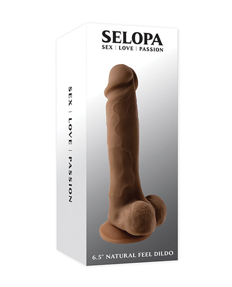 Selopa 6.5" Natural Feel Dildo - Dark