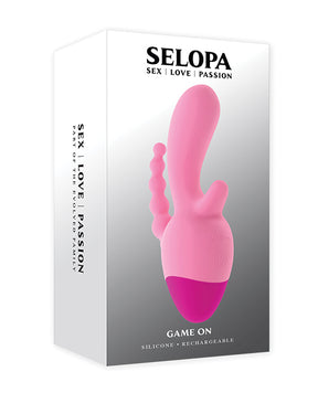 Selopa Game On Rechargeable Three Point Vibrator - Pink