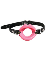 Sex and Mischief Silicone Lips Open Mouth Gag - Pink