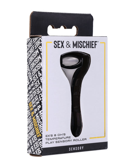 Sex & Mischief Ex's & Oh's Temperature Play Sensory Roller - Black