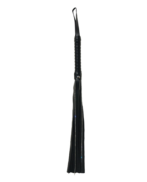 Sex and Mischief Crystal Whip - Black