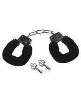 Sex and Mischief Furry Handcuffs - Black