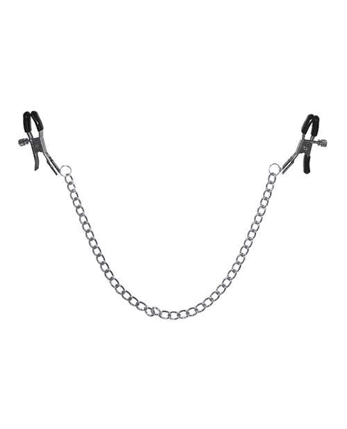 Sex and Mischief Chained Nipple Clamps - Silver