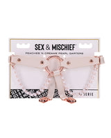 Sex & Mischief Peaches 'n CreaMe Pearl Garters