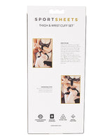 Sportsheets Thigh and Wrist Cuff Set - Black