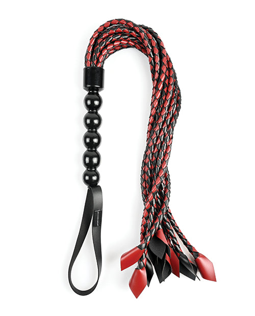 Saffron Braided Flogger - Black/Red