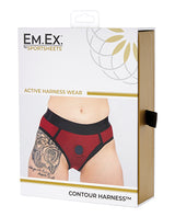 EM. EX. Active Harness Wear Contour Harness Briefs - Extra Large - Red
