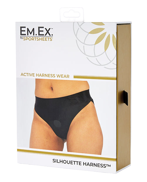 EM. EX. Active Harness Wear Silhouette Harness Bikini Cut - Extra Large - Black