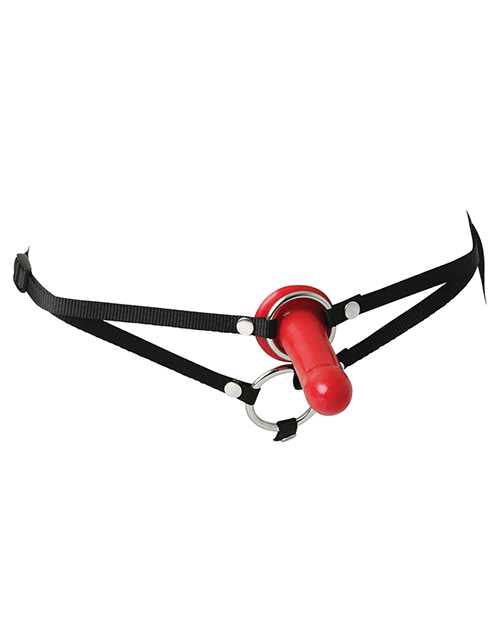 Sportsheets Menage A Trois Double Penetration Harness and Dildo Set - Black/Red