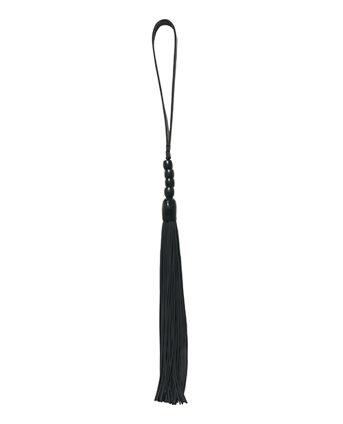 Sex and Mischief Beaded Flogger Noir Whip 16in - Black