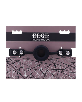 Edge Silicone Ring Gag - Black