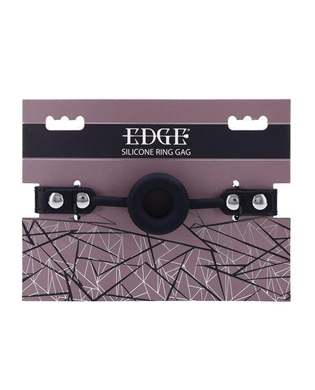 Edge Silicone Ring Gag - Black