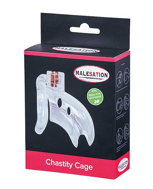 MALESATION Chastity Cage - Clear