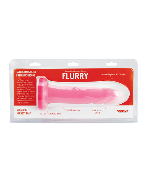 Tantus Flurry Silicone Dildo - Rose Quartz