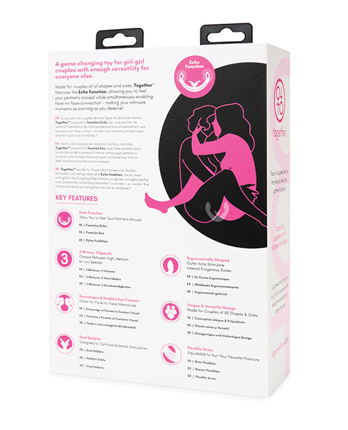 Together Toy Silicone Rechargeable Echo Function Vibrator for Couples - Pink