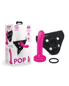 Together Pop 5.5 Silicone Dildo & Harness Set