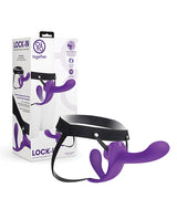 Lock-In Dual-Ended Vibrating Strap-On & Harness Set