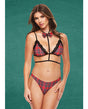Teacher's Pet Baddie Schoolgirl Top w/Bow Tie & Panty Red/Black S/M