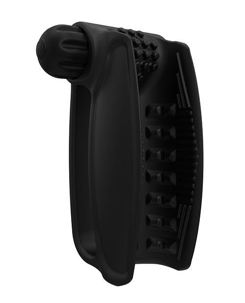 Bathmate Hand Vibe Silicone Rechargeable Stroker - Black