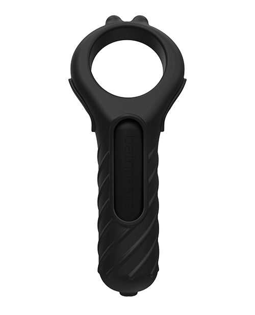 Bathmate Vibe Edge Rechargeable Silicone Cock Ring with Bullet Vibrator - Black