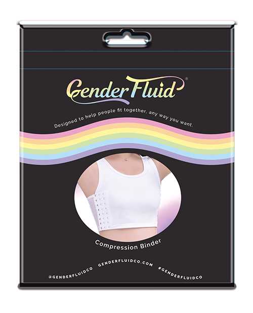 Gender Fluid Chest Compression Binder  - M White