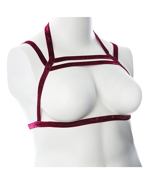 Gender Fluid Sugar Coated Harness - S-L Raspberry Glitter