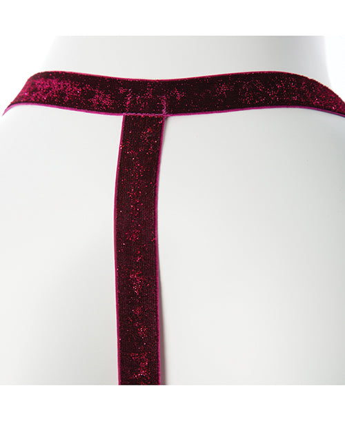 Gender Fluid Sugar Coated Harness - S-L Raspberry Glitter