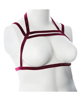 Gender Fluid Sugar Coated Harness - XL-XXXL Raspberry Glitter