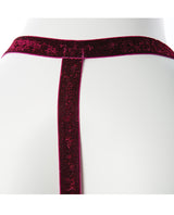 Gender Fluid Sugar Coated Harness - XL-XXXL Raspberry Glitter