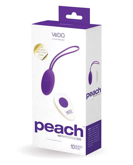 VeDO Peach Rechargeable Egg Vibe - Into You Indigo