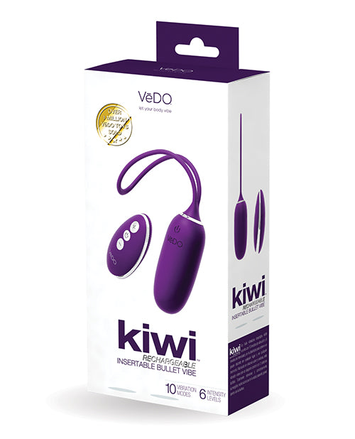 VeDO KIWI Rechargeable Insertable Bullet - Deep Purple