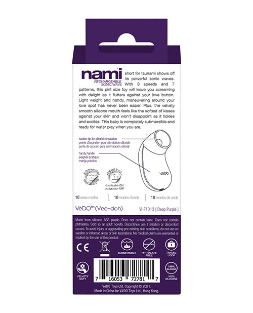 VeDO Nami Rechargeable Sonic Vibe - Deep Purple