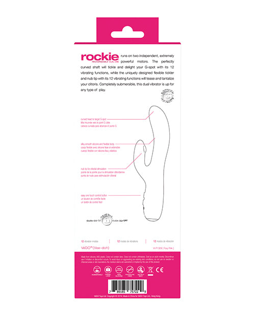 VeDO Rockie Rechargeable Dual Vibe - Foxy Pink