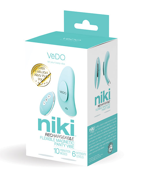 VeDO Niki Rechargeable Panty Vibe - Tease Me Turquoise