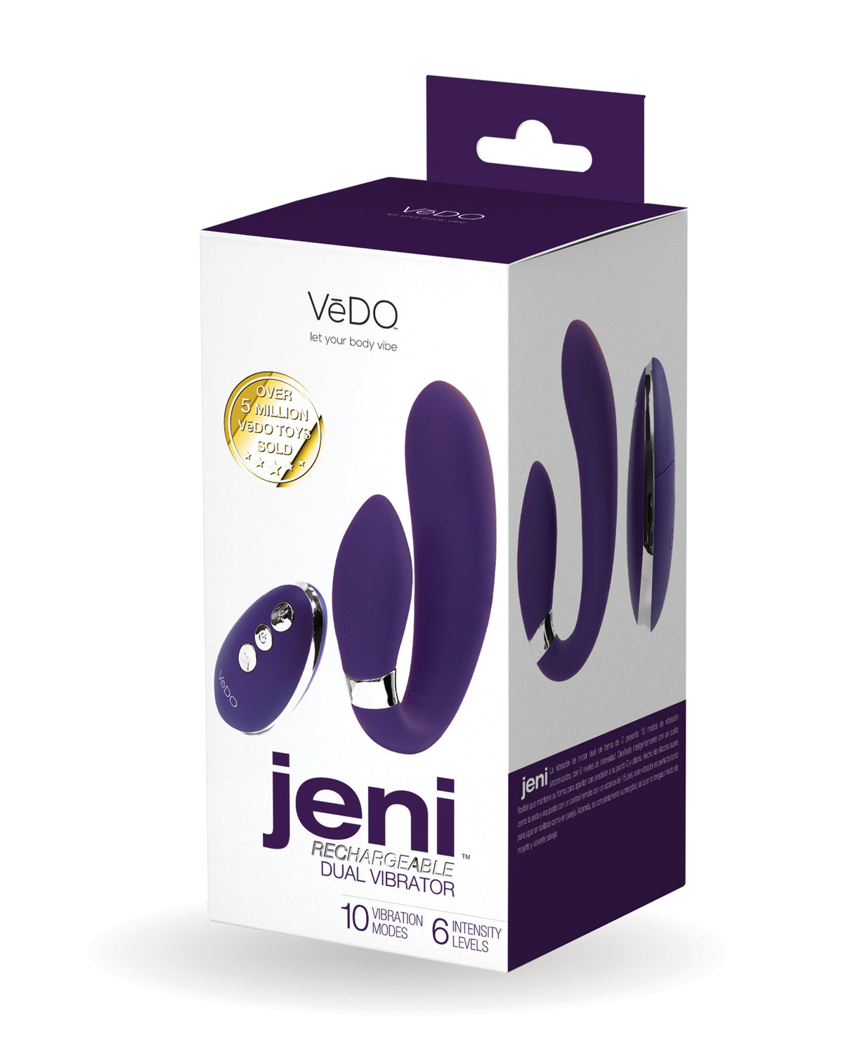 VeDO Jeni Dual Motor Vibe w/Remote - Purple