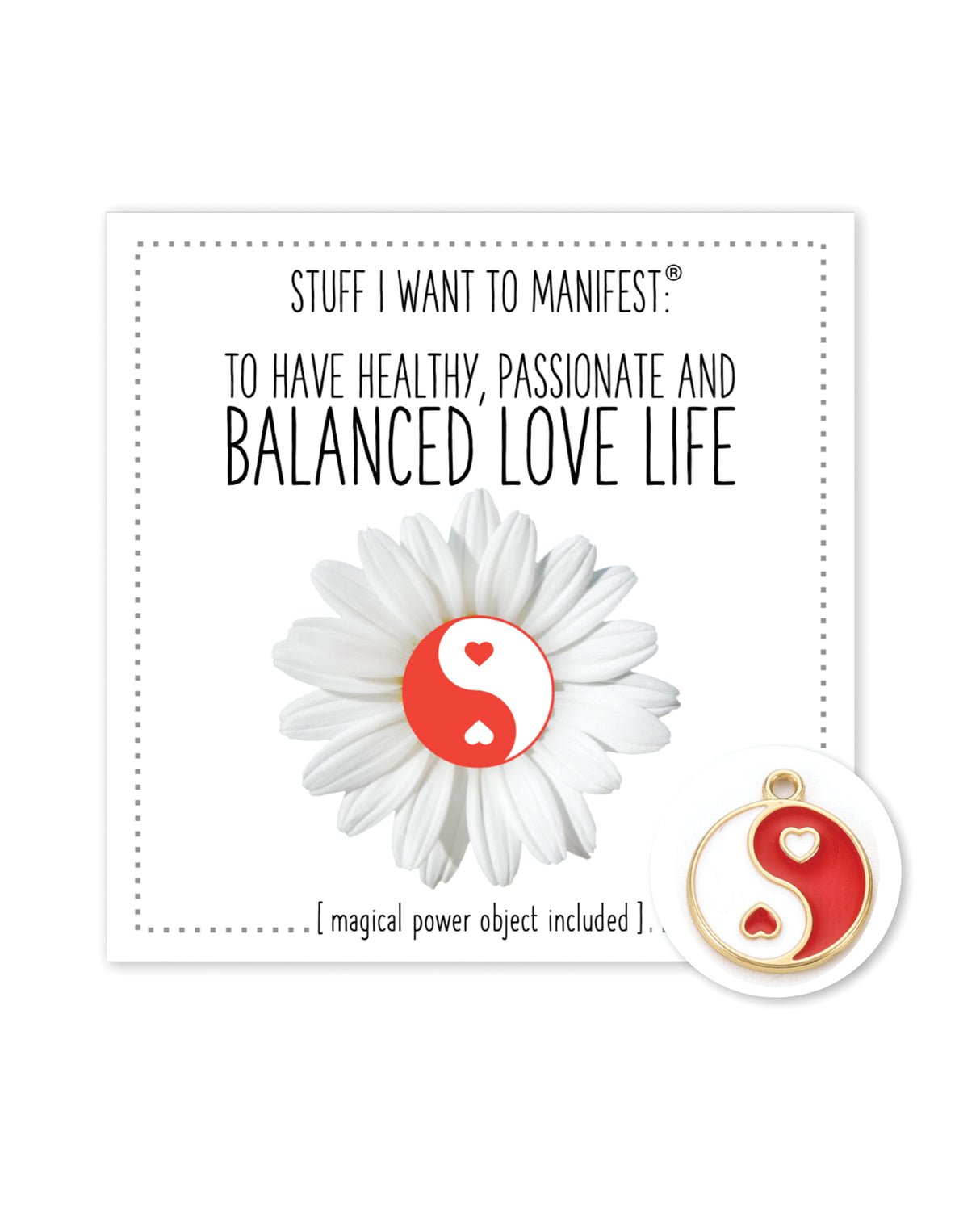 Warm Human Healthy Balanced Love LIfe Mini Card & Charm