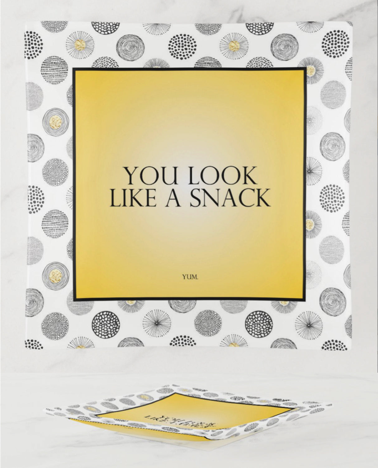 Warm Human You Look Like a Snack Glass Trinket Tray