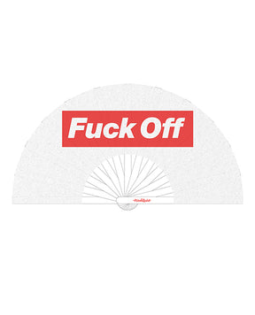Wood Rocket Fuck Off Fan - White/Red