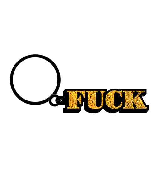 Fuck Keychain - Yellow/Black