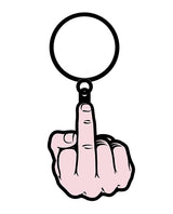 Middle Finger Keychain - Pink/Black