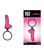Wood Rocket Sex Toy Dildo Keychain - Pink