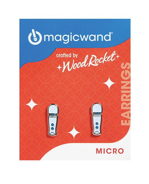 Wood Rocket Magic Wand Micro Earrings